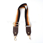 Cotton Long Shoulder Adjustment Strap, with Swivel Clasps, for Bag Chain Replacement Accessories, Coconut Brown, 79x3.7cm, Regulator: 5.3x2.8x0.95cm, Clasps: 5x2.6x0.65cm(FIND-WH0066-91B)