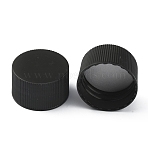 Plastic Screw-On Caps, Bottle Jug Storage Cap Lids, Flat Round, Black, 30.5x17mm, Inner Diameter: 28mm(AJEW-WH00367-47D-02)