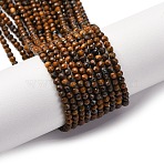 Natural Tiger Iron Beads Strands, Faceted, Round, 2.5mm, Hole: 0.5mm, about 180pcs/strand, 15.63''(39.7cm)(G-RM250104-B5)