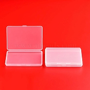 Transparent Plastic Bead Containers, Rectangle, Clear, 10x6.8x0.9cm(CON-WH0098-04)