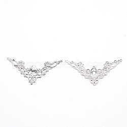 Iron Cabochons, for Gift Box Decorated, Hollow Triangle, Platinum, 41x41x1.5mm(IFIN-WH0043-09C)