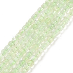 Natural Prehnite Beads Strands, Faceted, Cube, 2.5x2.5x2.5mm, Hole: 0.5mm, about 186~188pcs/strand, 15.16~15.35 inch(38.5~39cm)(G-C009-B21)