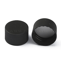 Plastic Screw-On Caps, Bottle Jug Storage Cap Lids, Flat Round, Black, 30.5x17mm, Inner Diameter: 28mm(AJEW-WH00367-47D-02)