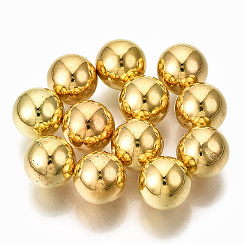 CCB Plastic Beads, No Hole/Undrilled, Round, Golden, 8mm, about 1900pcs/500g