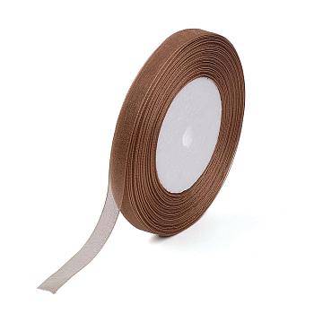 Organza Ribbon, Sienna, 3/8 inch(10mm), 50yards/roll(45.72m/roll), 10rolls/group, 500yards/group(457.2m/group)