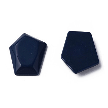 Opaque Acrylic Cabochons, Pentagon, Prussian Blue, 23.5x18x4mm, about 450pcs/500g