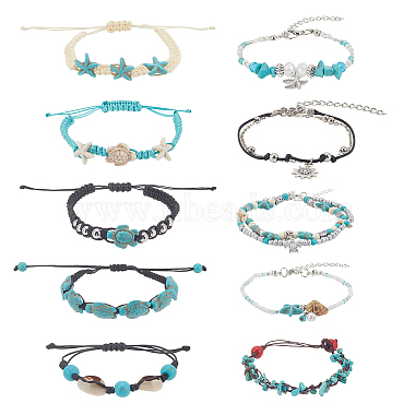 Mixed Color Synthetic Turquoise Jewelry Set