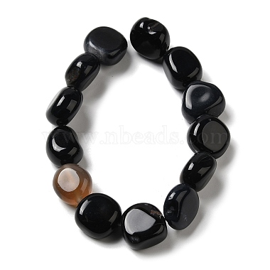 Natural Black Agate Beads Strands(G-H295-D01-08)-3