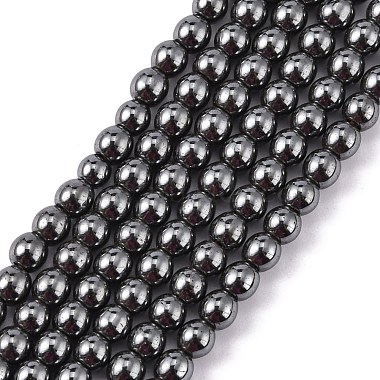 4mm Black Round Non-magnetic Hematite Beads
