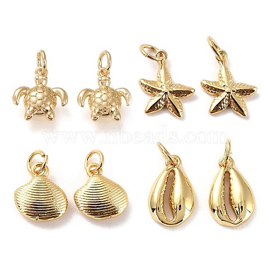Golden Mixed Shapes Brass Charms