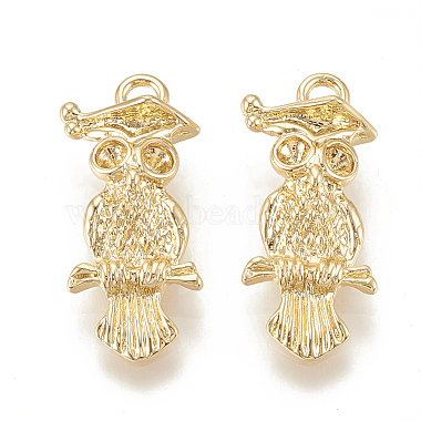 Real Gold Plated Owl Brass Pendants