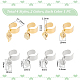 8Pcs 4 Style 304 Stainless Steel Open Cuff Finger Rings with Leaf Charms(RJEW-AB00008)-3