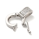 Brass Micro Pave Clear Cubic Zirconia Twister Clasps(KK-Q772-15P)-3