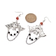 Alloy with Glass Chain Dangle Earrings(EJEW-TA00433)-3