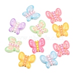 Opaque Resin Cabochons, Butterfly, Mixed Color, 24x27x7mm(RESI-C068-01)