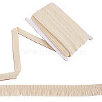 Polyester Tassel Ribbon, Lace Trim, Clothes Accessories, Old Lace, 1 inch(24.5mm)(OCOR-WH20003-55C)