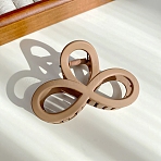 Solid Color Hollow Bowknot Plastic Large Claw Hair Clips, for Women Girl Thick Hair, Camel, 55~60x84.5~88mm(PW-WG91547-04)