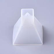 DIY Silicone Molds, Resin Casting Molds, For UV Resin, Epoxy Resin Jewelry Making, For Resin & Dried Flower Jewelry Making, Trapezoid, White, 57x56x57mm(AJEW-F030-01-50x50mm)