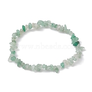 Natural Green Aventurine Chips Beaded Stretch Bracelets for Women, Inner Diameter: 2-1/4~2-1/2 inch(50~52mm)(BJEW-JB10046-04)