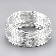 Steel Memory Wire, for Wrap Bracelets Making, Silver, 18 Gauge, 1mm, about 800 circles/1000g(MW5.5CM-S)