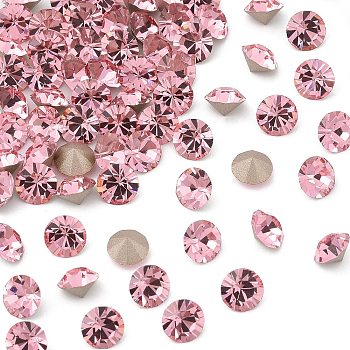 Preciosa&reg MAXIMA Crystal Round Stones, Czech Crystal, Dura Foiling, Round(431 11 615 Chaton), 70020 Light Rose, SS39(8.15~8.4mm)