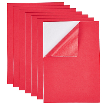 Sponge EVA Sheet Foam Paper Sets, With Adhesive Back, Antiskid, Rectangle, Red, 30x21x0.1cm