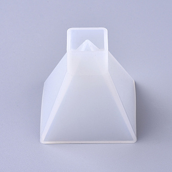 DIY Silicone Molds, Resin Casting Molds, For UV Resin, Epoxy Resin Jewelry Making, For Resin & Dried Flower Jewelry Making, Trapezoid, White, 57x56x57mm