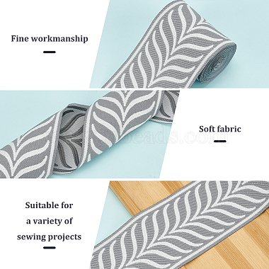 Polyester Jacquard Leaf Ribbon(SRIB-FG0001-21A)-4