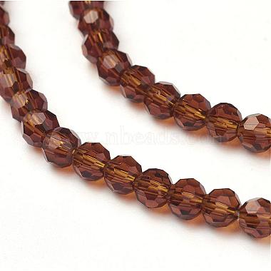 Faceted(32 Facets) Glass Round Beads Strands(X-GF4mmC45)-2