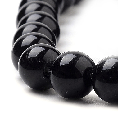 Natural Black Onyx Beads Strands(G-S259-19-8mm)-3