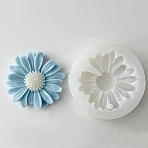 Silicone Candle Molds, Flower, White, 70x20mm(DIY-H002-01B)
