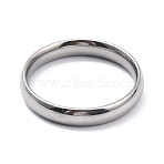 Non-Tarnish 304 Stainless Steel Simple Plain Band Finger Ring for Womenn, Stainless Steel Color, US Size 10 3/4(20.3mm)(RJEW-B036-01P)
