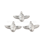 304 Stainless Steel Pendants, Bird Charms, Stainless Steel Color, 20x12x2.5mm, Hole: 1.6mm(STAS-I197-007P)