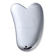 Synthetic Terahertz Stone Massage Tools, Heart Gua Sha Boards for Professional or Home Spa, Relaxing, Healing, Pain Relief, 84x55x7.5mm, Hole: 2.3mm(G-F767-08A)