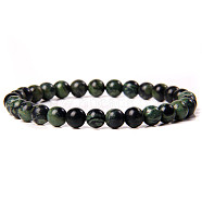 Natural Green Quartz Round Beaded Stretch Bracelet, (SF8562-8)