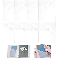 8Pcs 2 Styles Transparent PVC Plastic Self-Adhesive Bags, Rectangle, Clear, 25.4x20.3cm, 4pcs/style(ABAG-BC0001-36)