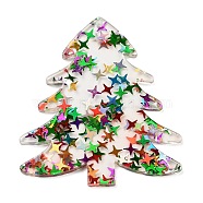 Christmas Theme Acrylic Pendants, Colorful, Christmas Tree, 49x43.5x2mm, Hole: 1.5mm(OACR-A034-01A)