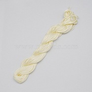 10M Nylon Jewelry Thread, Nylon Cord for Custom Woven Bracelets Making, Light Goldenrod Yellow, 2mm(X-NWIR-R002-2mm-11)