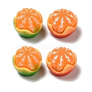 Opaque Resin Imitation Food Decoden Cabochons, Orange Shape, Mixed Color, 16.5x13.5mm(RESI-B015-13)