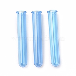Plastic Test Tube, for Scientific Experiments, Water Planting and Holiday Gifts, Column, Light Sky Blue, 122.5x20mm, Inner Diameter: 17mm, 3pcs/set(DIY-M045-10)