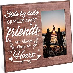 MDF Wood Photo Frames, for Tabletop Display Photo Frame, Rectangle with Word, Word, 195x254x12mm(DIY-WH0231-041)