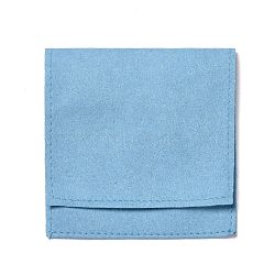 Microfiber Gift Packing Pouches, Jewlery Pouch, Light Sky Blue, 15.5x8.3x0.1cm(ABAG-Z001-01I)