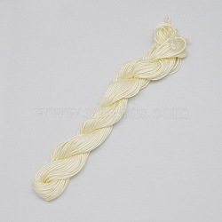 10M Nylon Jewelry Thread, Nylon Cord for Custom Woven Bracelets Making, Light Goldenrod Yellow, 2mm(X-NWIR-R002-2mm-11)