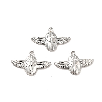 304 Stainless Steel Pendants, Bird Charms, Stainless Steel Color, 20x12x2.5mm, Hole: 1.6mm