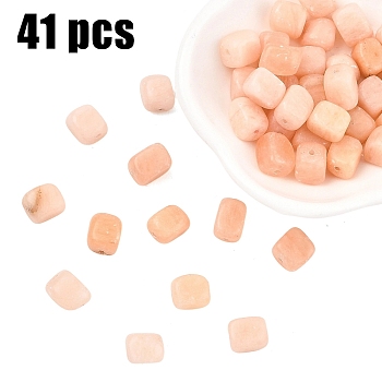 1 Strand Natural Rouge Jade Beads Strands, Cuboid, 7~12x8~9x8~9mm, Hole: 1.4mm, about 41pcs/strand, 14.88''(37.8cm)