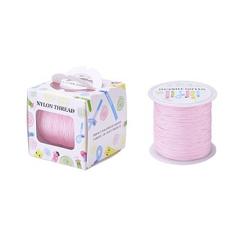 Nylon Thread, Pearl Pink, 0.5mm, about 147.64yards/roll(135m/roll)