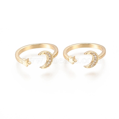 Clear Brass+Cubic Zirconia Finger Rings