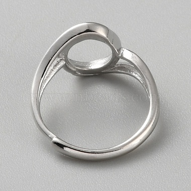 Rhodium Plated 925 Sterling Silver Adjustable Ring Components(FIND-WH0152-692P)-2