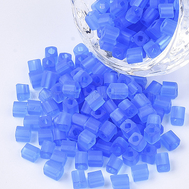 Blue Cube Glass Beads