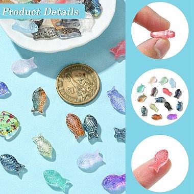 50pcs 25 styles de perles de verre galvanisées faites à la main(EGLA-YW0003-14)-4